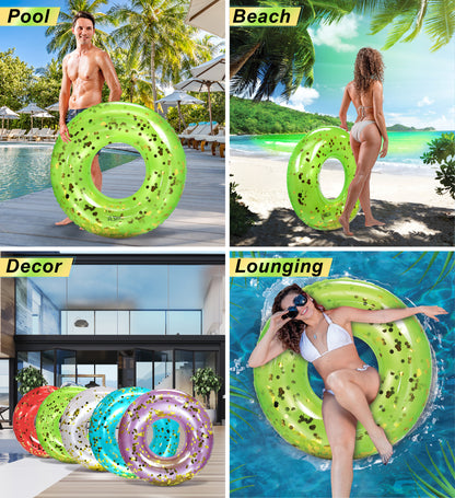 Pool Float - 36 INCH TUBE - GREEN GOLD