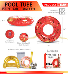 Pool Float - 36 INCH TUBE - RED GOLD