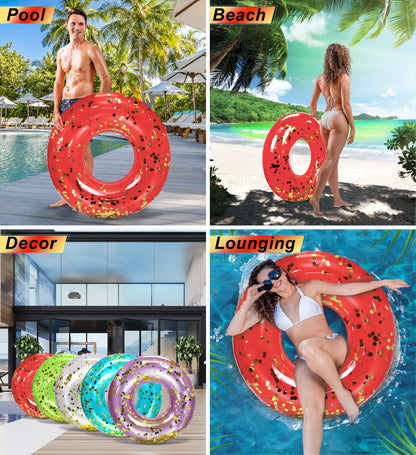 Pool Float - 36 INCH TUBE - RED GOLD