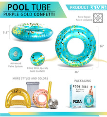 Pool Float - 36 INCH TUBE - BLUE GOLD