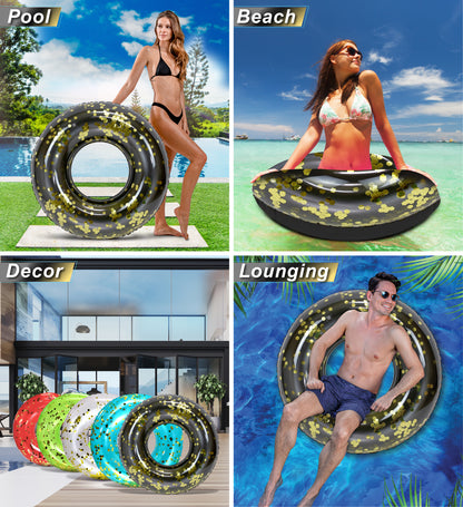 Pool Float - 36 INCH TUBE - BLACK GOLD