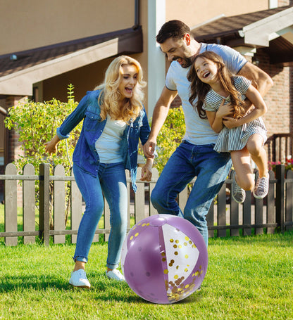 Pool Float - 16" PURPLE GOLD BALL - SET OF 2