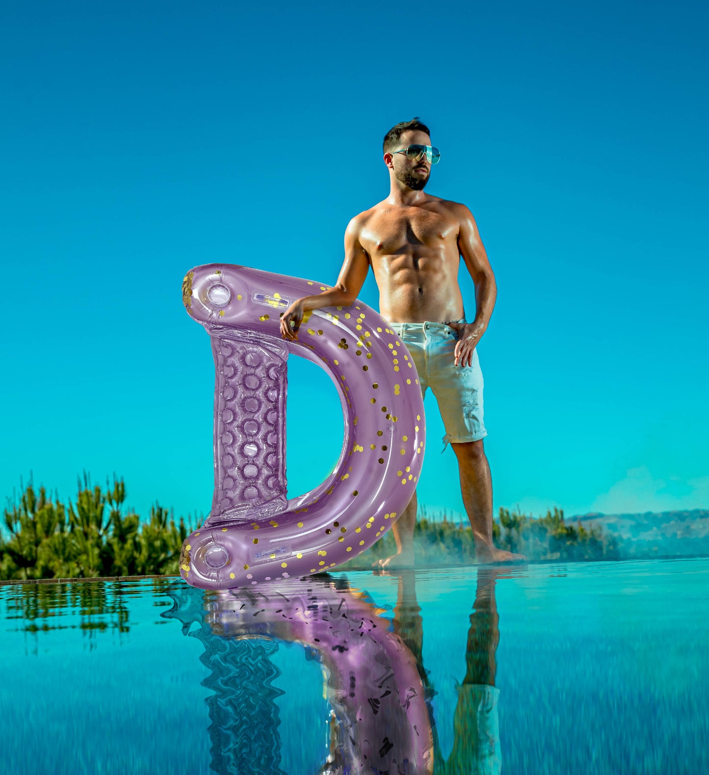 Pool Float - PURPLE GOLD POOL CHAIR