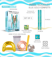 Pool Float - 74" BLUE GOLD NOODLE - SET OF 2