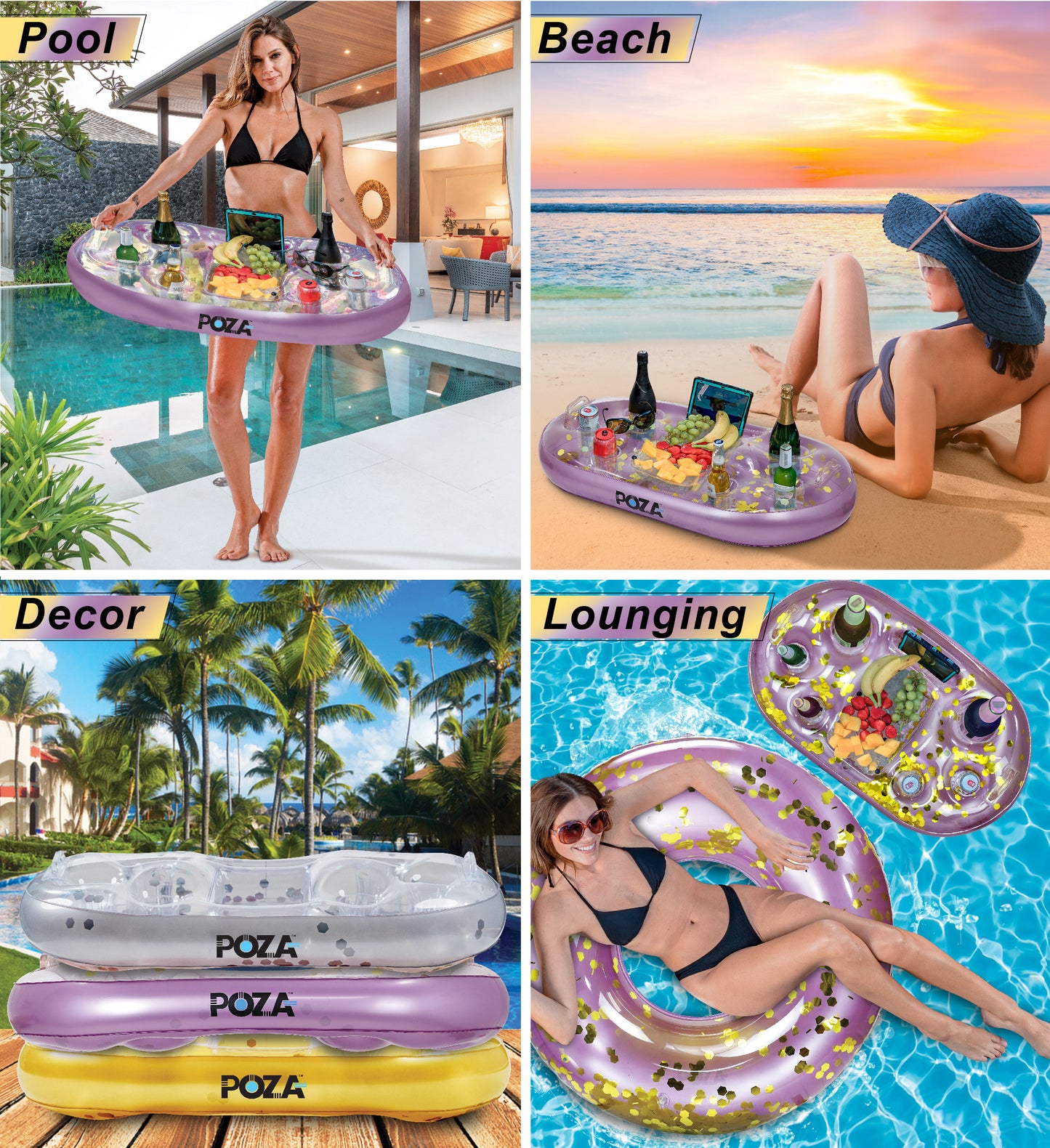 Pool Float - PURPLE GOLD FLOATING COOLER