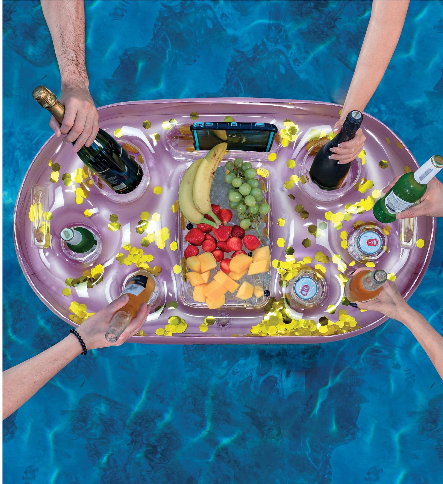 Pool Float - PURPLE GOLD FLOATING COOLER