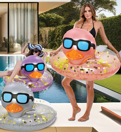 Pool Float - DUCK POOL TUBE - ROSE GOLD