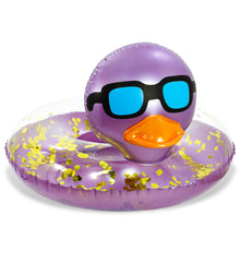 Pool Float - DUCK POOL TUBE - PURPLE GOLD