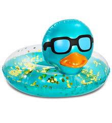 Pool Float - DUCK POOL TUBE - BLUE GOLD