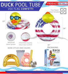 POZA - DUCK POOL TUBE - USA FLAG