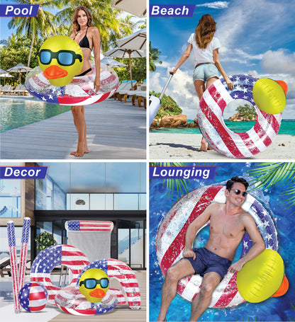 POZA - DUCK POOL TUBE - USA FLAG