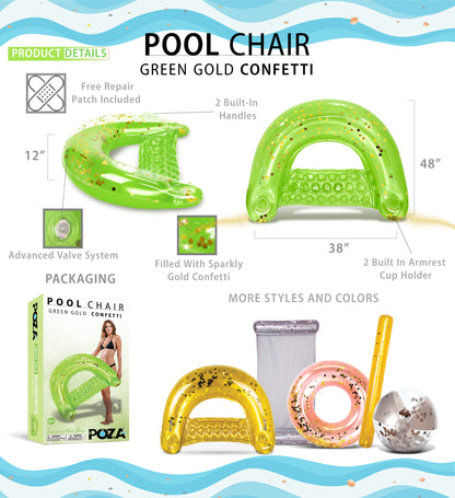 POZA - GREEN GOLD POOL CHAIR