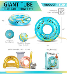POZA - GIANT 48 INCH TUBE - BLUE GOLD