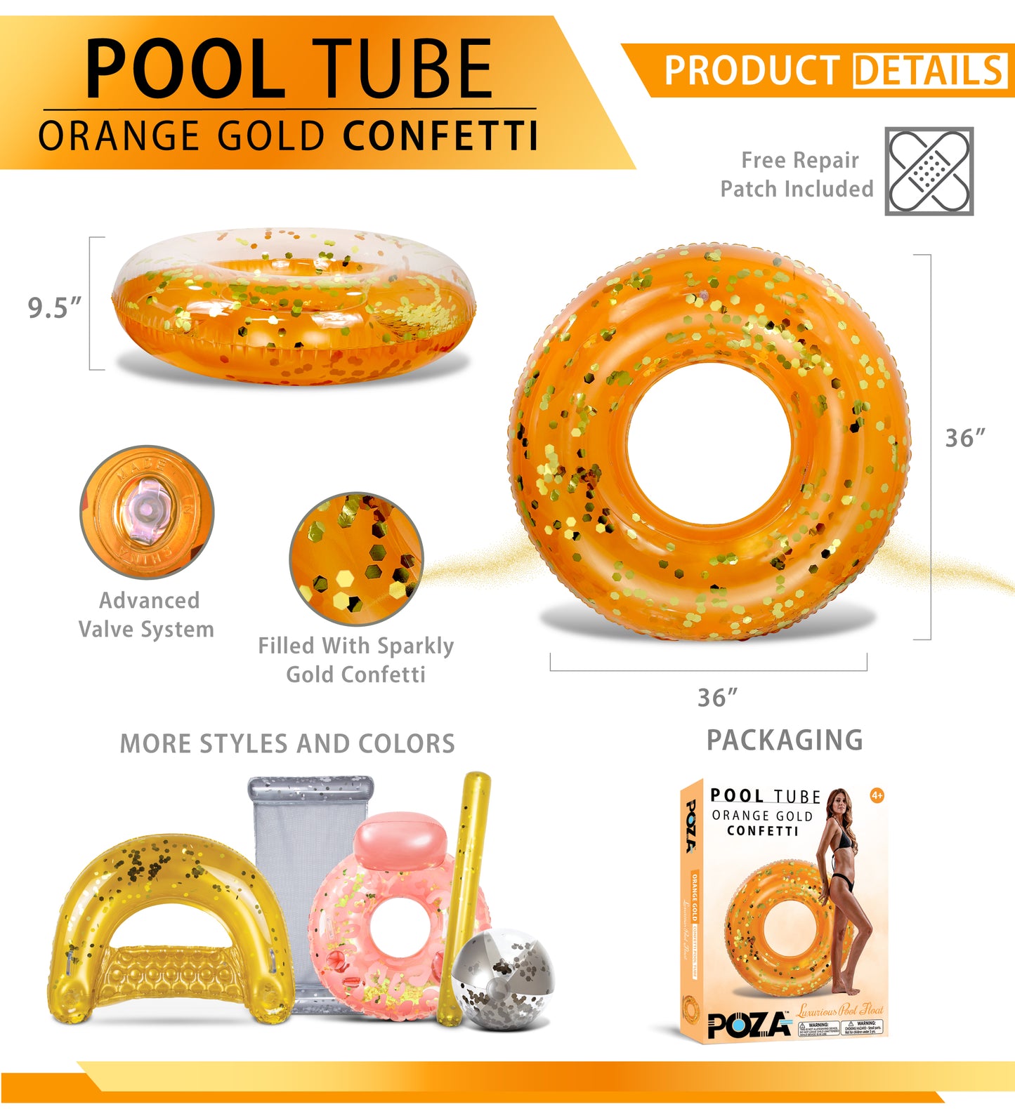 POZA - ORANGE GOLD TUBE