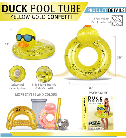 POZA - DUCK POOL TUBE - YELLOW GOLD