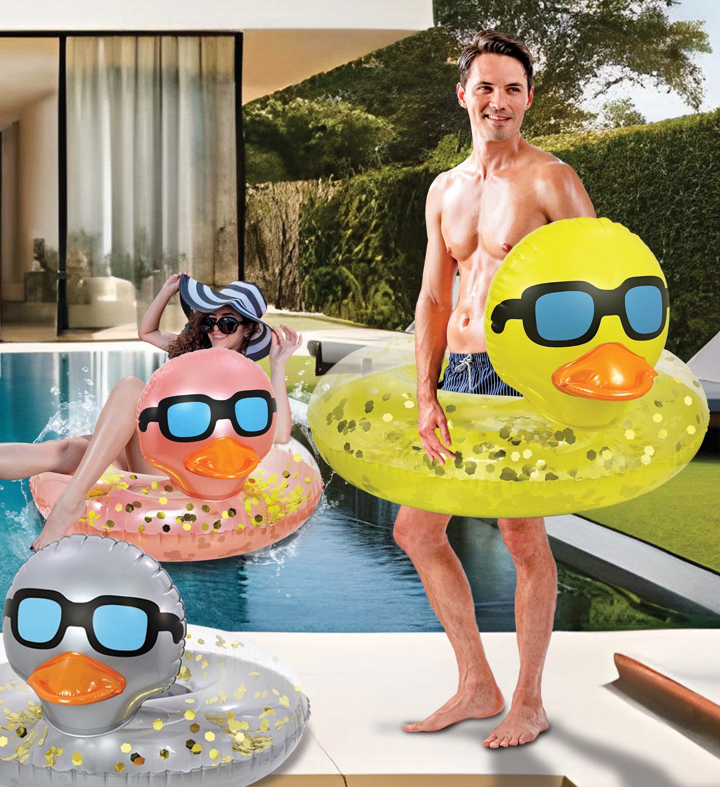 POZA - DUCK POOL TUBE - YELLOW GOLD