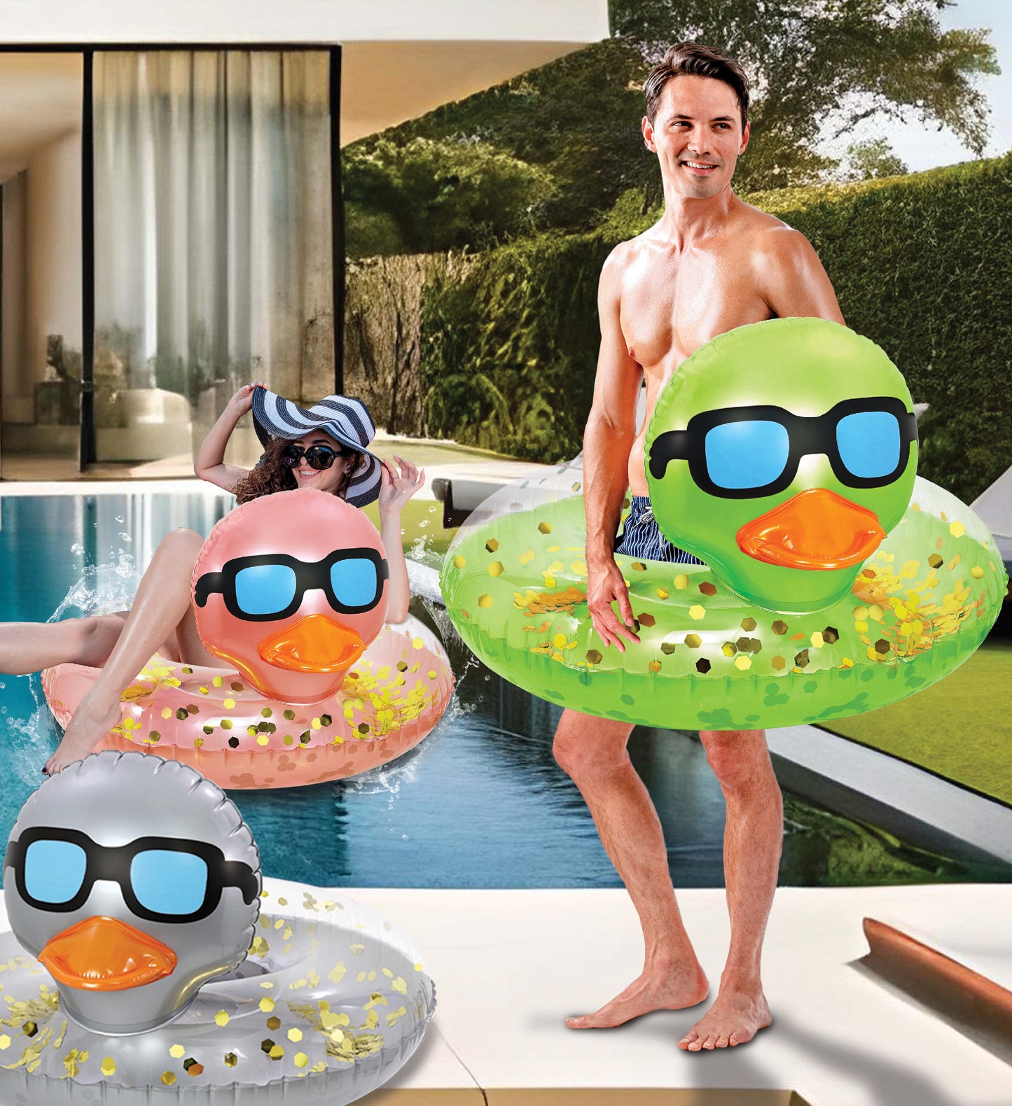 POZA - DUCK POOL TUBE - GREEN GOLD
