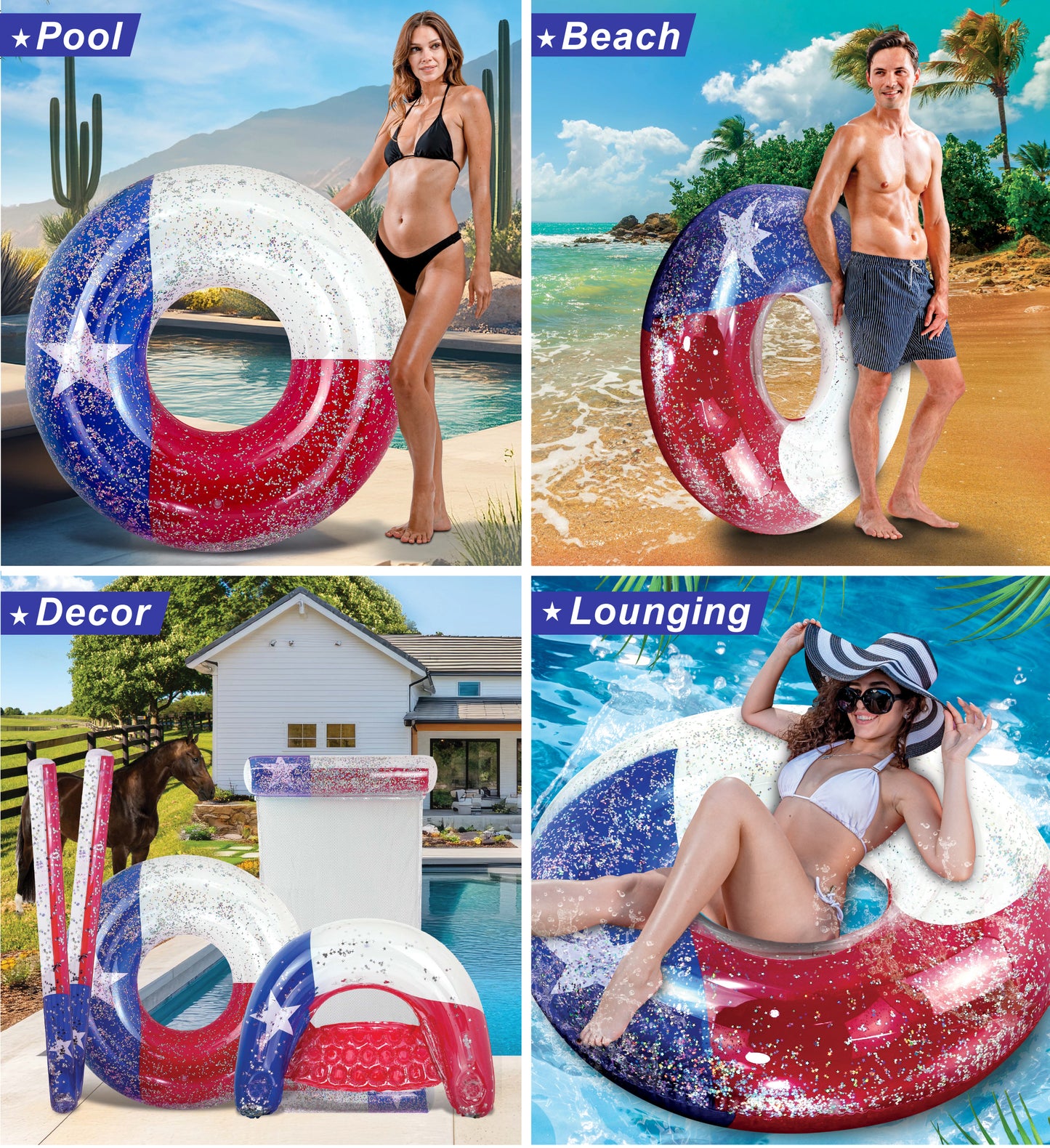 POZA - GIANT 48 INCH TUBE - TEXAS FLAG