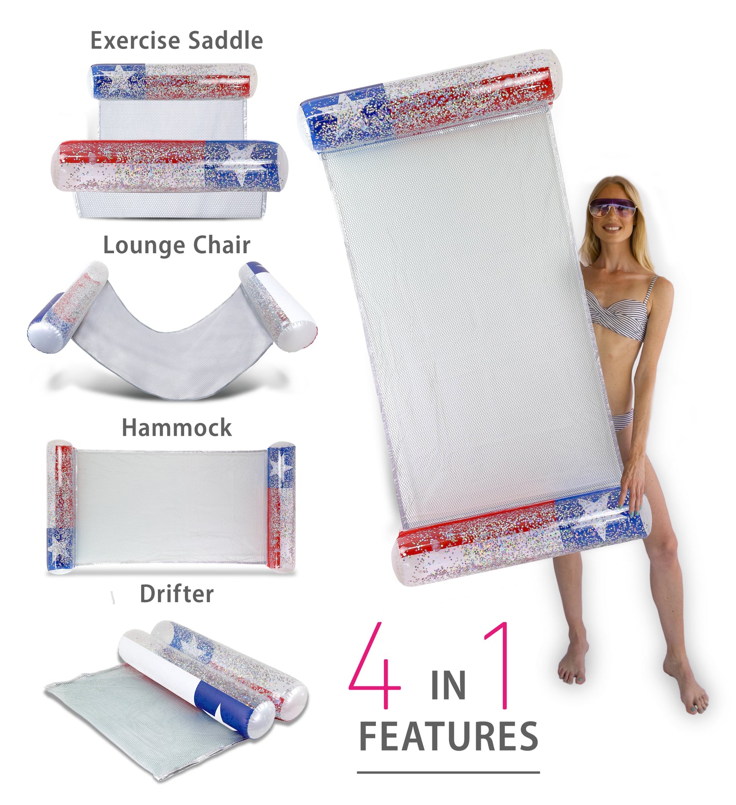 POZA - TEXAS FLAG WATER HAMMOCK