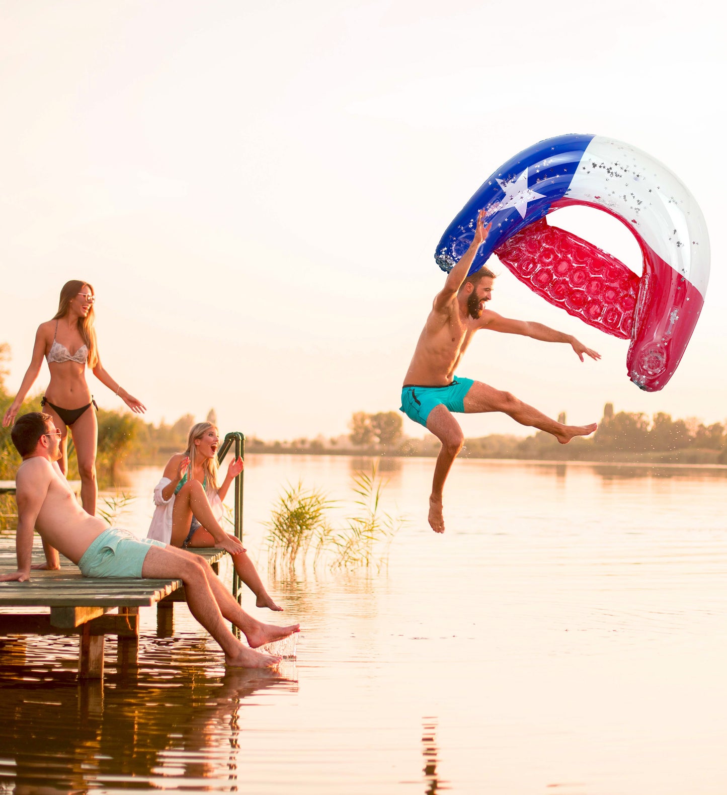 POZA - POOL CHAIR - TEXAS FLAG