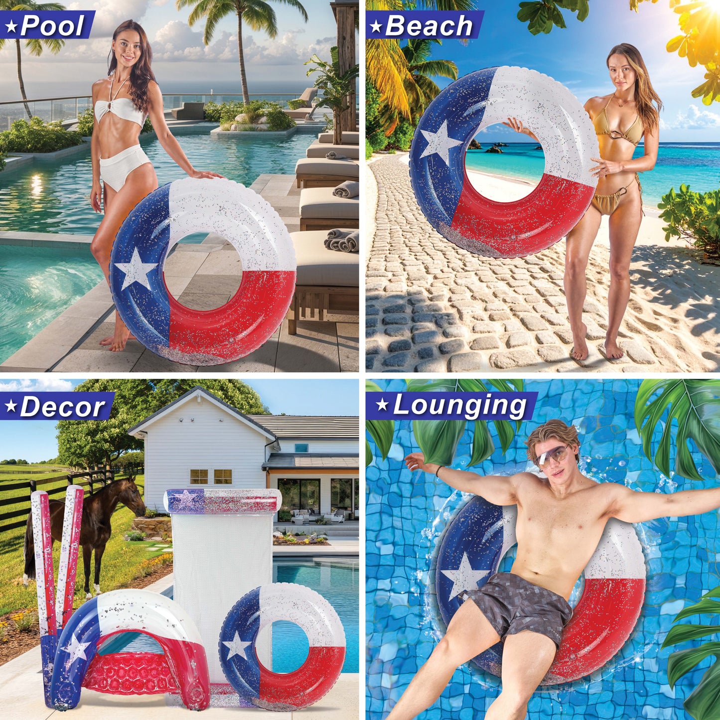 POZA - 36 INCH TUBE - TEXAS FLAG