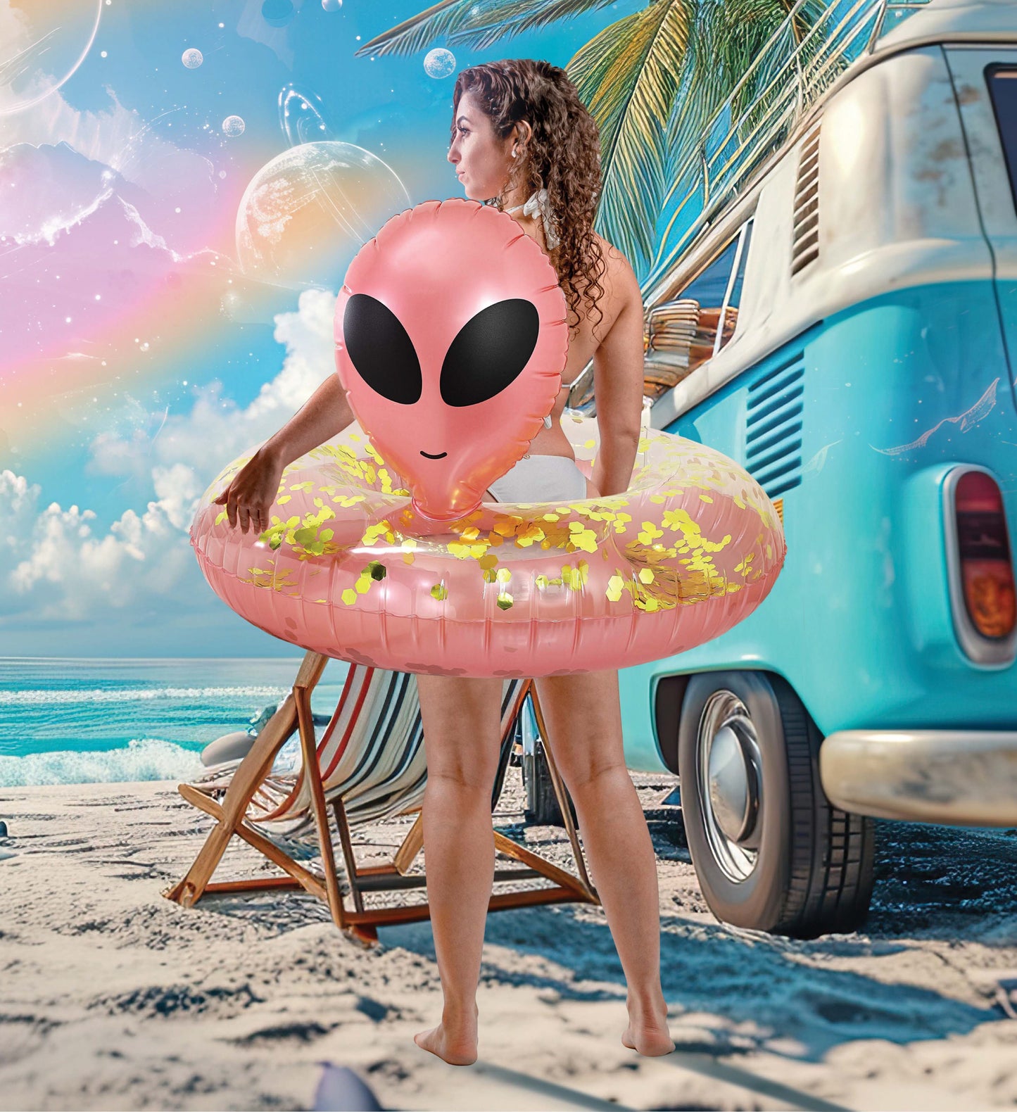 POZA - ALIEN POOL TUBE - ROSE GOLD