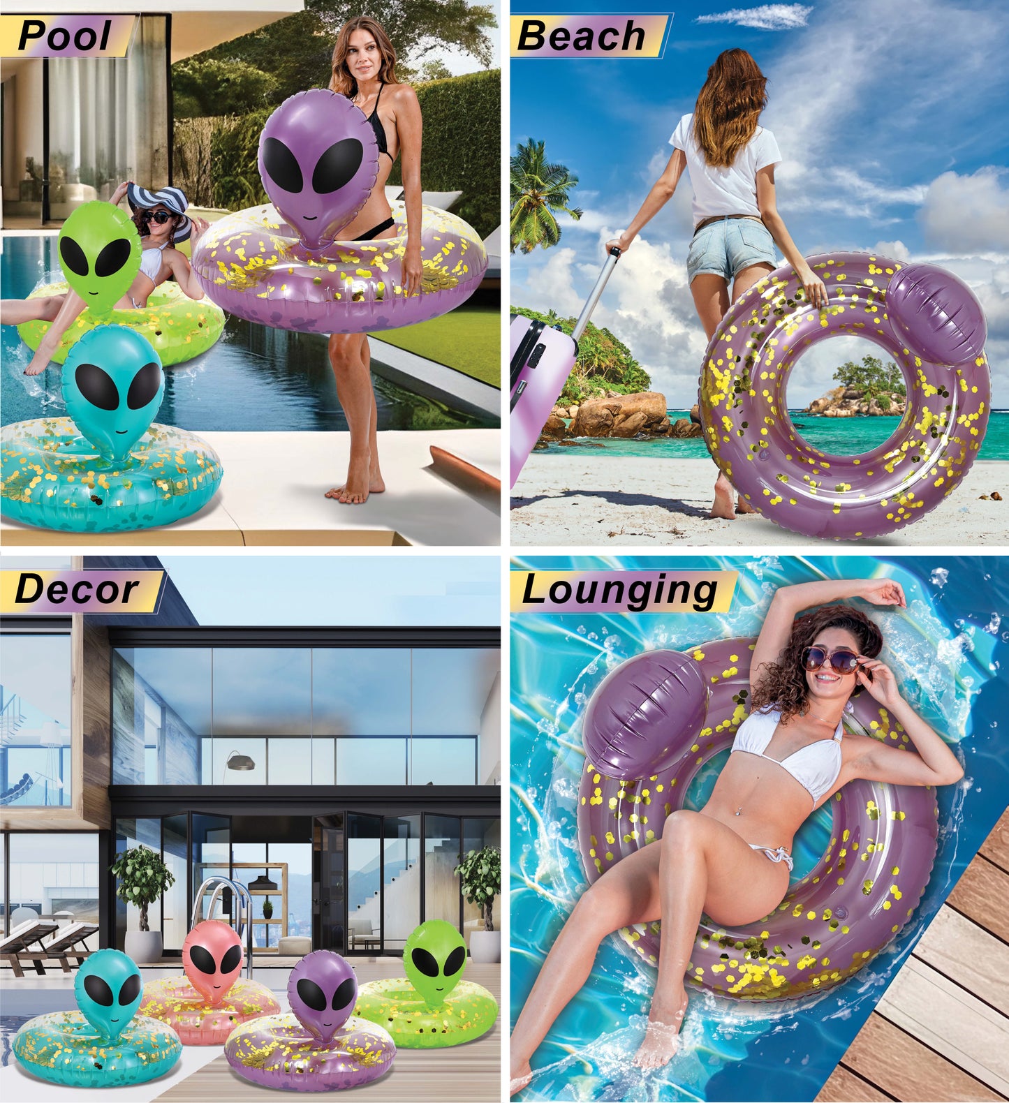POZA - ALIEN POOL TUBE - PURPLE GOLD