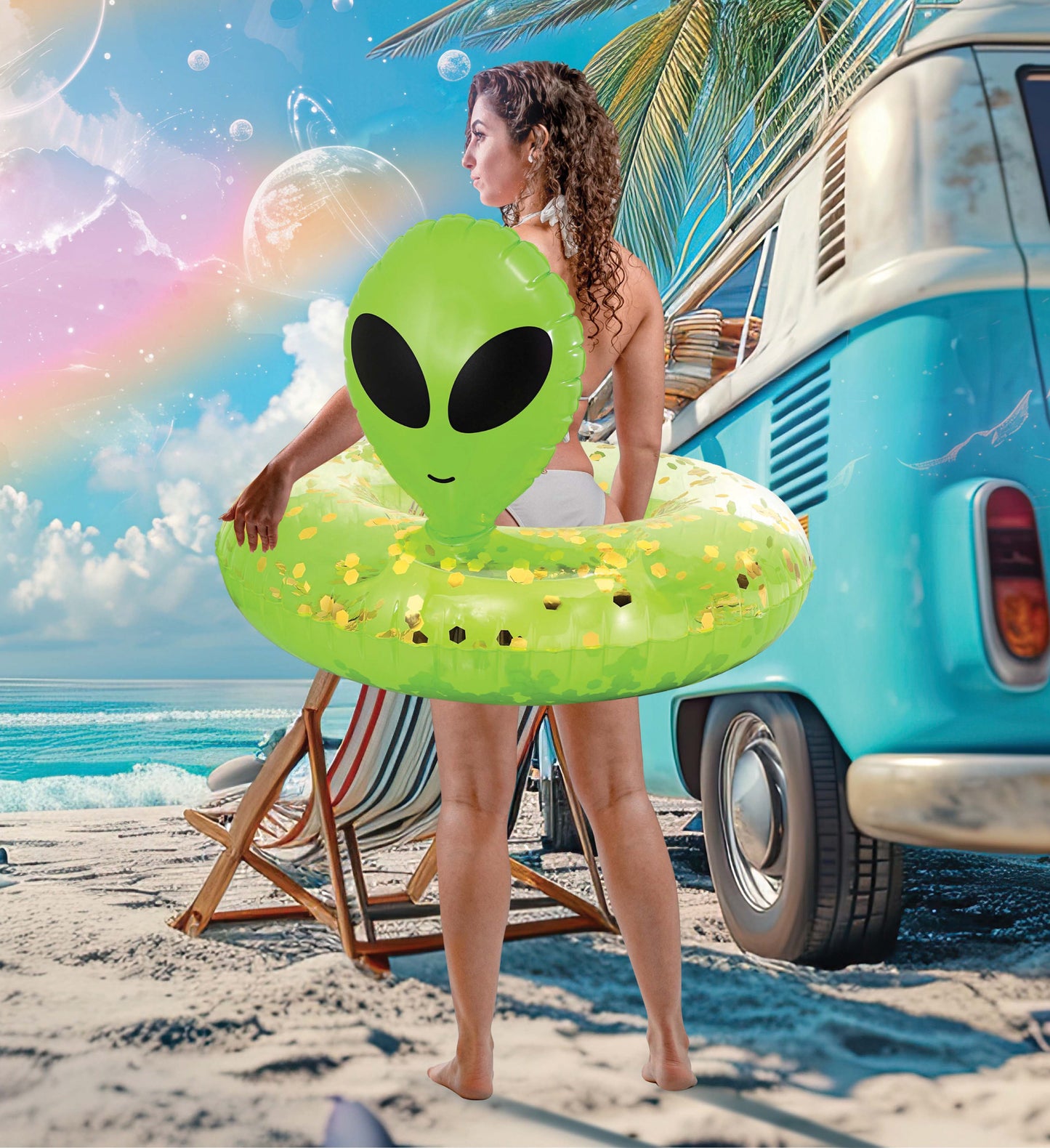 POZA - ALIEN POOL TUBE - GREEN GOLD