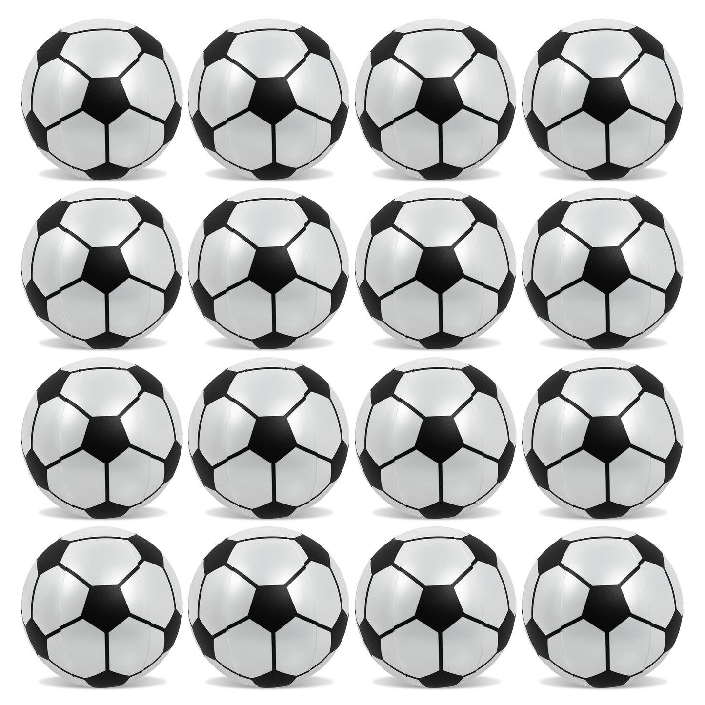 POZA - 8 INCH BEACH BALL - SOCCER - SET OF 16
