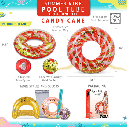 POZA - 36 INCH TUBE - CANDY CANE