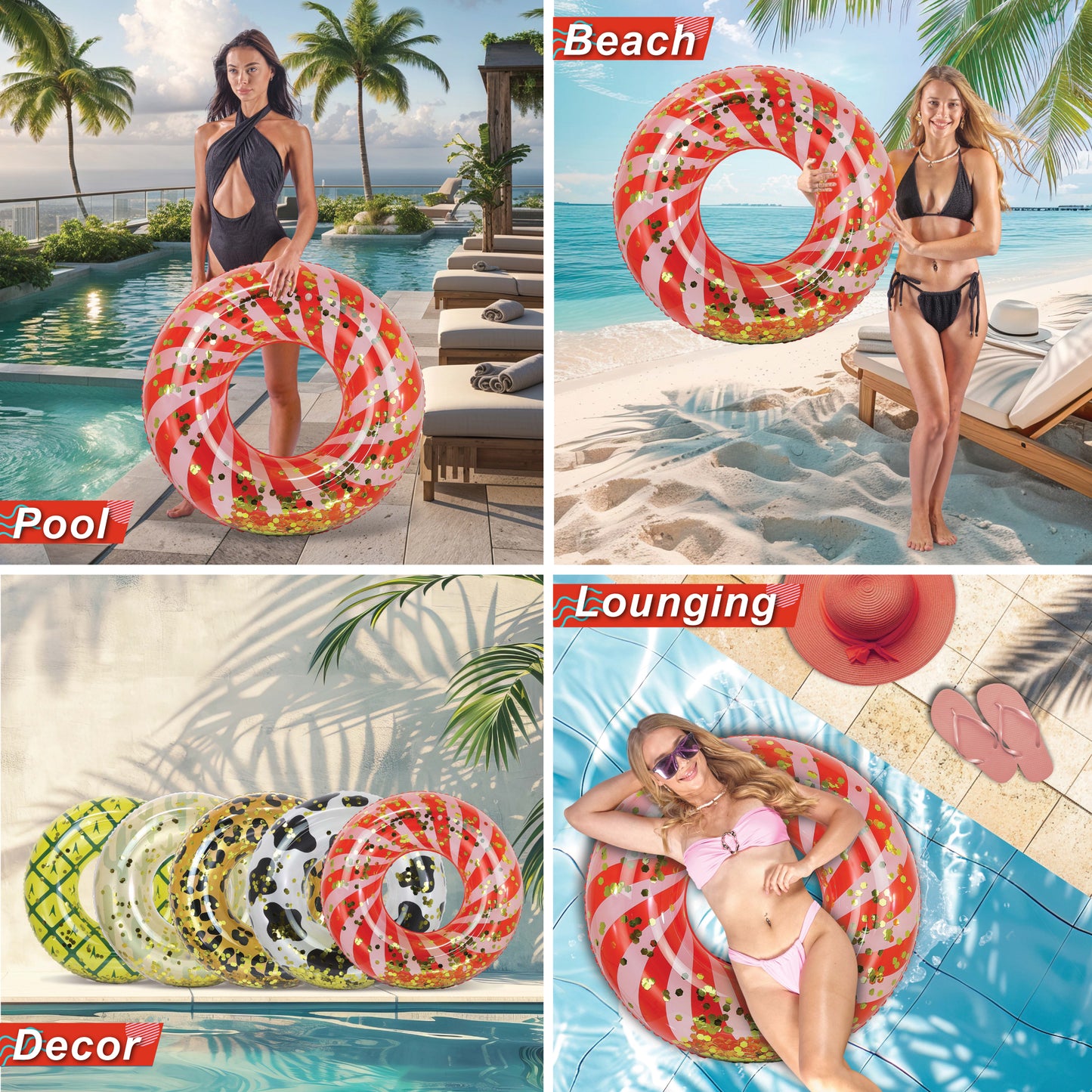 POZA - 36 INCH TUBE - CANDY CANE