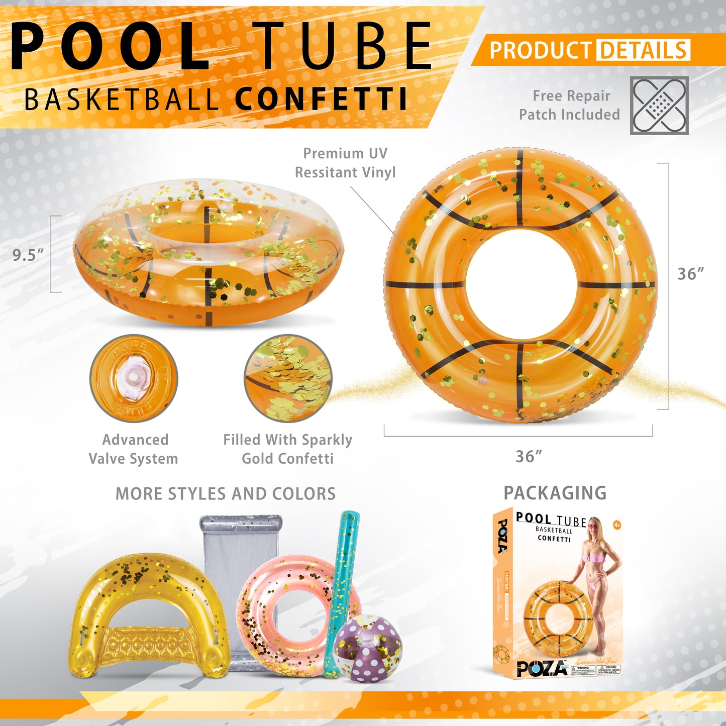 POZA - 36 INCH TUBE - BASKETBALL