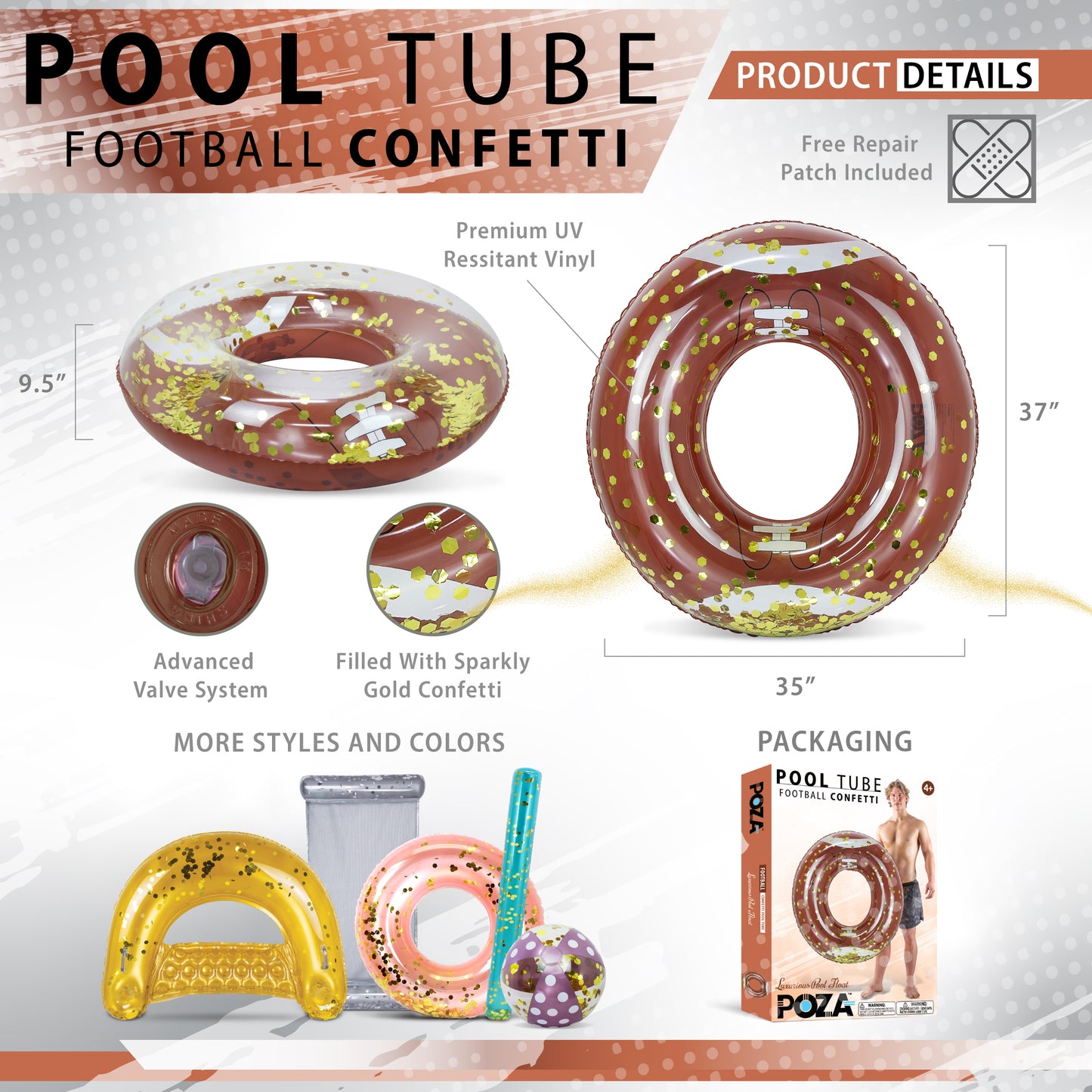 POZA - 36 INCH TUBE - FOOTBALL