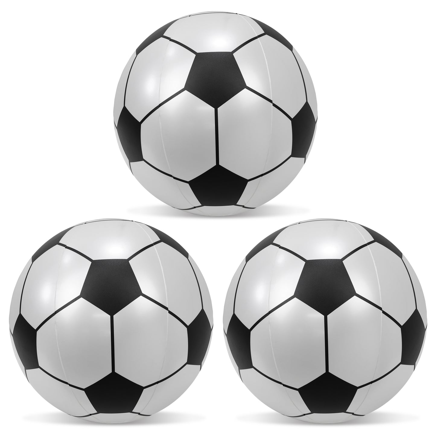 POZA - 16 INCH BEACH BALL - SOCCER - SET OF 3