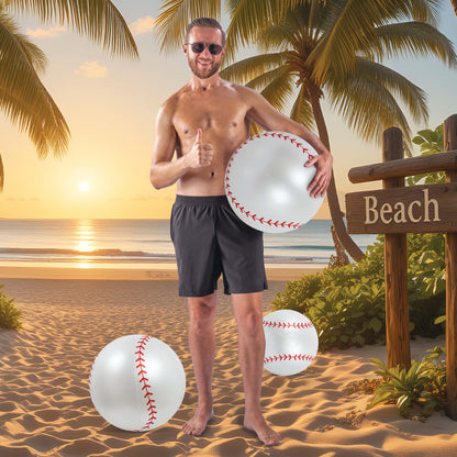POZA - 16 INCH BEACH BALL - BASEBALL - SET OF 3