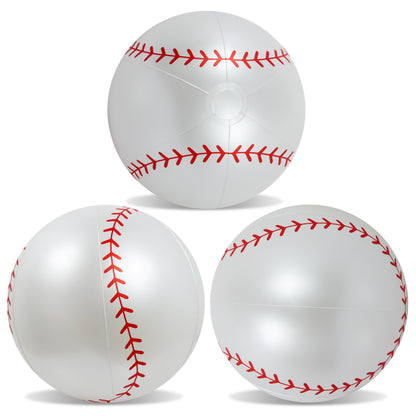 POZA - 16 INCH BEACH BALL - BASEBALL - SET OF 3