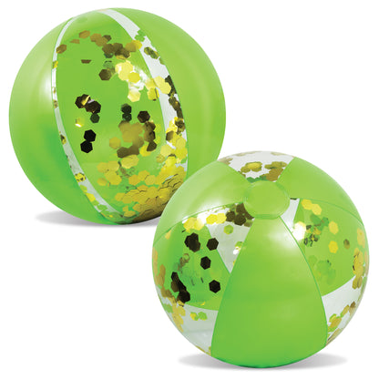 POZA - 16 INCH BEACH BALL - GREEN GOLD - SET OF 2