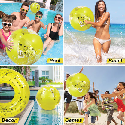 POZA - 16 INCH BEACH BALL - YELLOW GOLD - SET OF 2