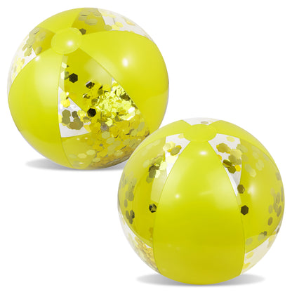 POZA - 16 INCH BEACH BALL - YELLOW GOLD - SET OF 2