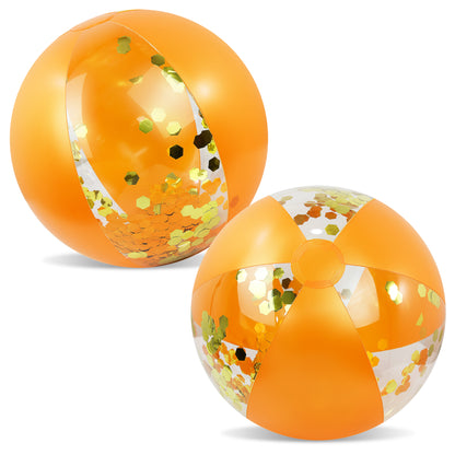 POZA - 16 INCH BEACH BALL - ORANGE GOLD - SET OF 2