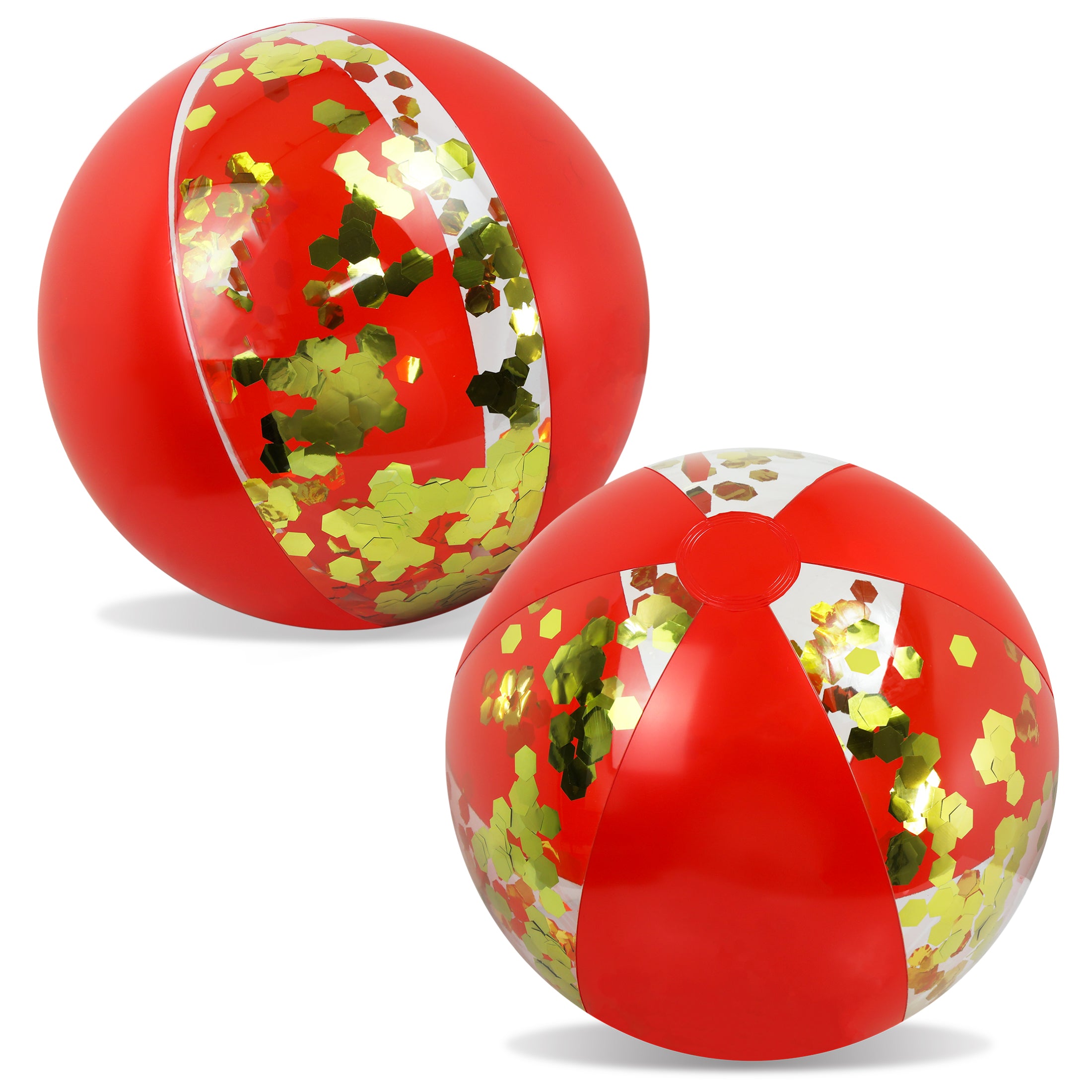 POZA - 16 INCH BEACH BALL - RED GOLD - SET OF 2