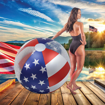 POZA - 42 INCH BEACH BALL - USA FLAG