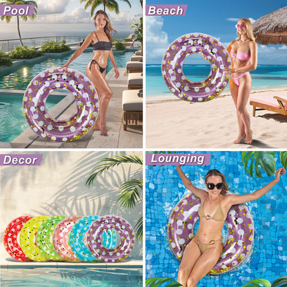 POZA - 36 INCH POLKA DOT TUBE - PURPLE GOLD