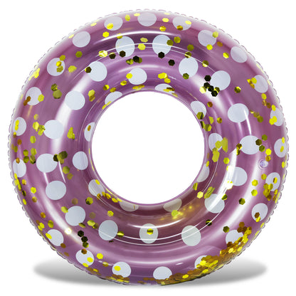 POZA - 36 INCH POLKA DOT TUBE - PURPLE GOLD