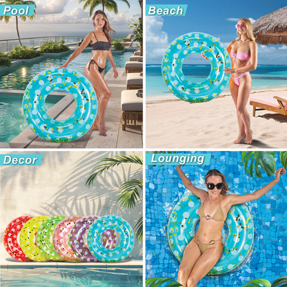 POZA - 36 INCH POLKA DOT TUBE - BLUE GOLD