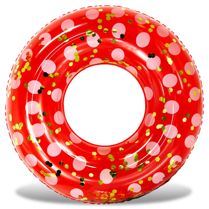 POZA - 36 INCH POLKA DOT TUBE - RED GOLD