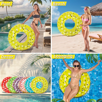 POZA - 36 INCH POLKA DOT TUBE - YELLOW GOLD