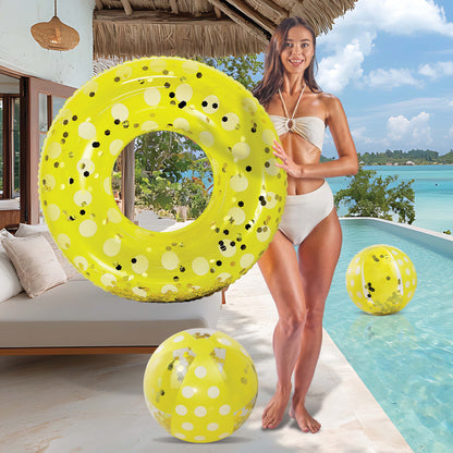POZA - 36 INCH POLKA DOT TUBE - YELLOW GOLD