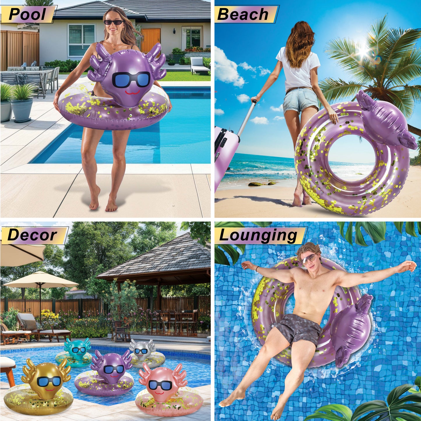 POZA - 36 INCH AXOLOTL TUBE - PURPLE GOLD