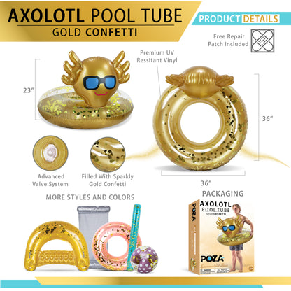 POZA - 36 INCH AXOLOTL TUBE - GOLD